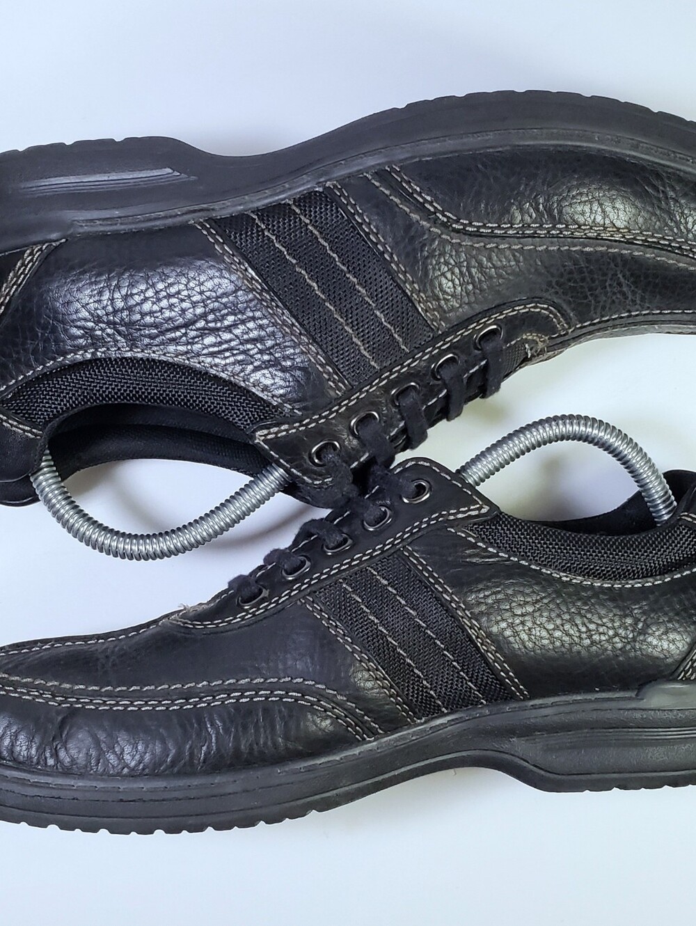 Clark's Mens Black Leather Oxford Shoes Sz 8 - Picture 5 of 8
